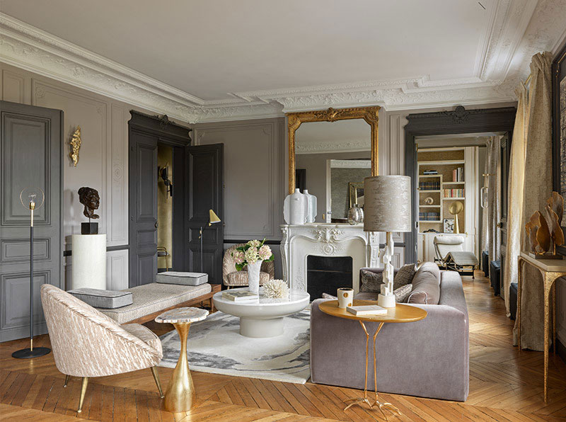 Stucco and gold: exquisite apartment of the artist in Paris - TG-UK