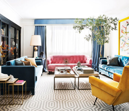 Bold extravagant interior of the apartment of the architect Jean Porsche in Madrid