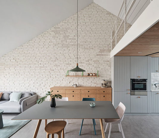Modern attic apartment in Beijing