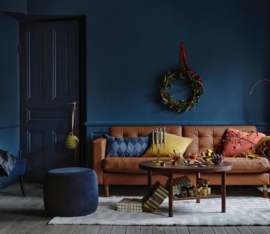 Lovely Christmas sketches in dark blue color from IKEA