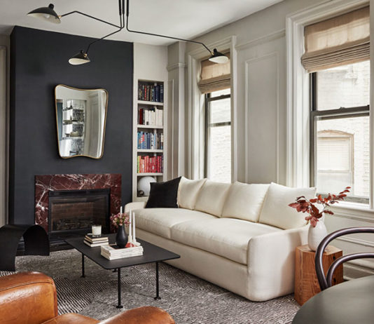 Modern apartment with stylish contrasting interiors in Manhattan