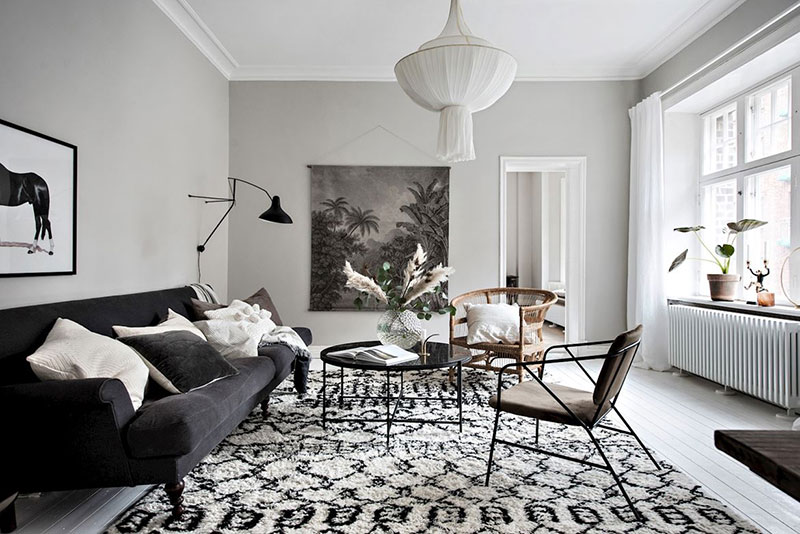 Stylish spacious apartment in neutral colours in Sweden - TG-UK