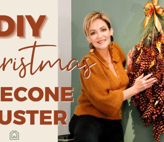 DIY Christmas Pinecone Clusters | #CHRISTMASDECORATING with an Interior Designer